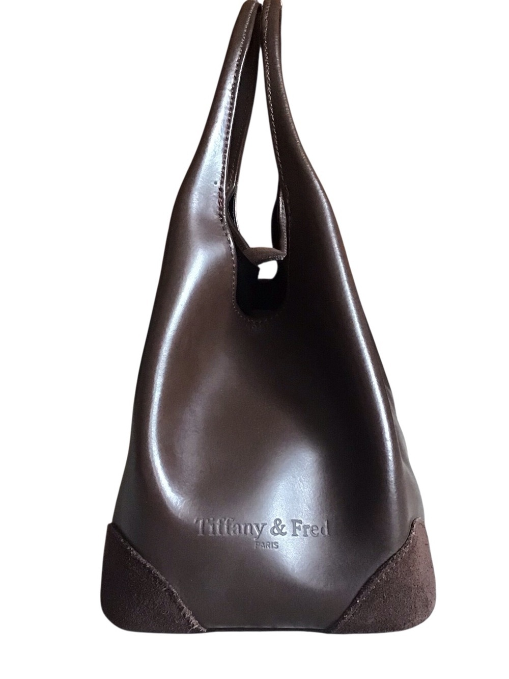 Tiffany & Fred Paris Brown Leather & Suede Purse - Picture 4 of 9